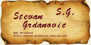 Stevan Grdanović vizit kartica